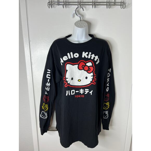 Ripple Junction Hello Kitty Tokyo Japanese Long Sleeve T-Shirt Black ~ Size L - Picture 1 of 5